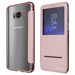 Xundo View Book Case Galaxy S8 Rosegold