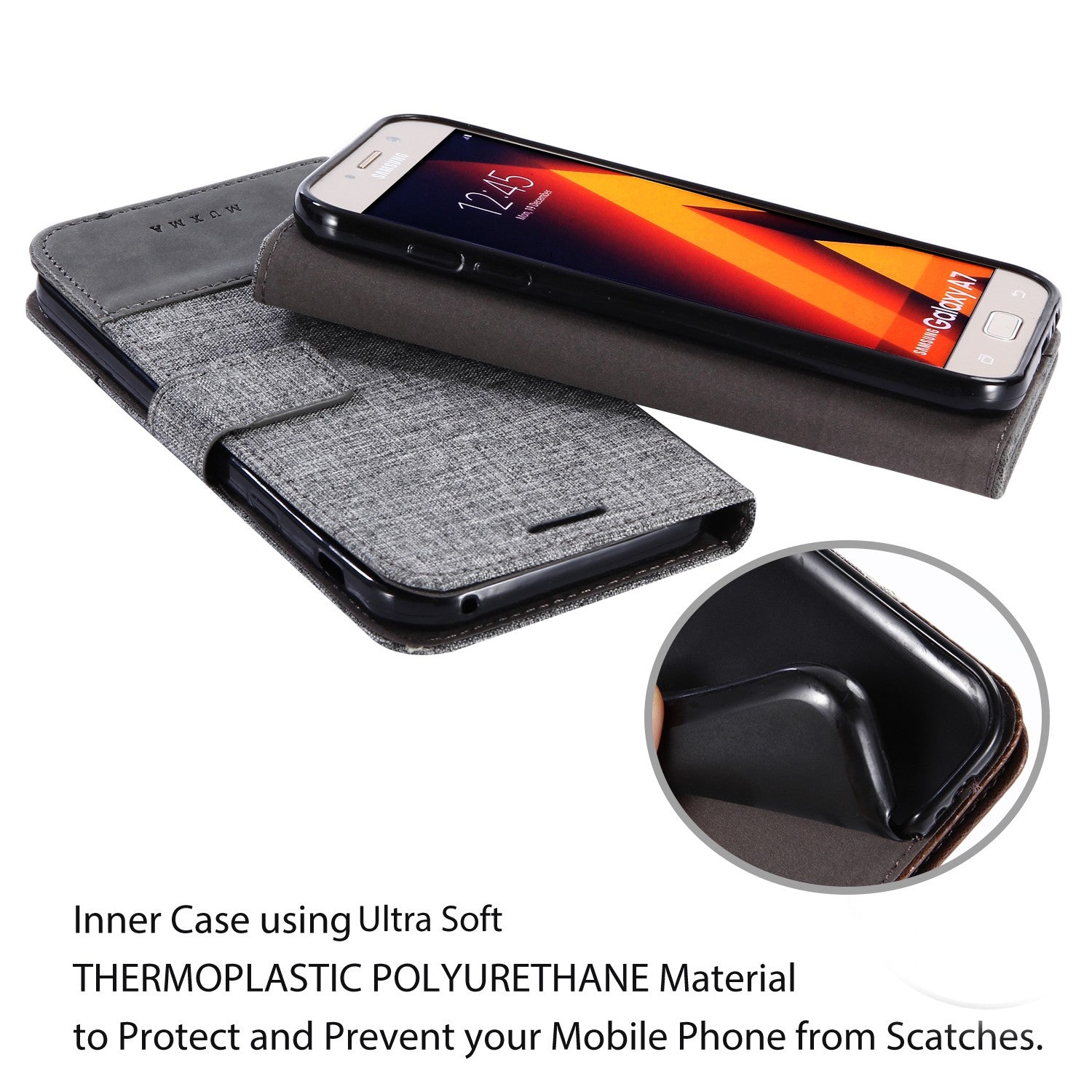 Book Wallet Leder Tasche Galaxy A5 2017 A520F