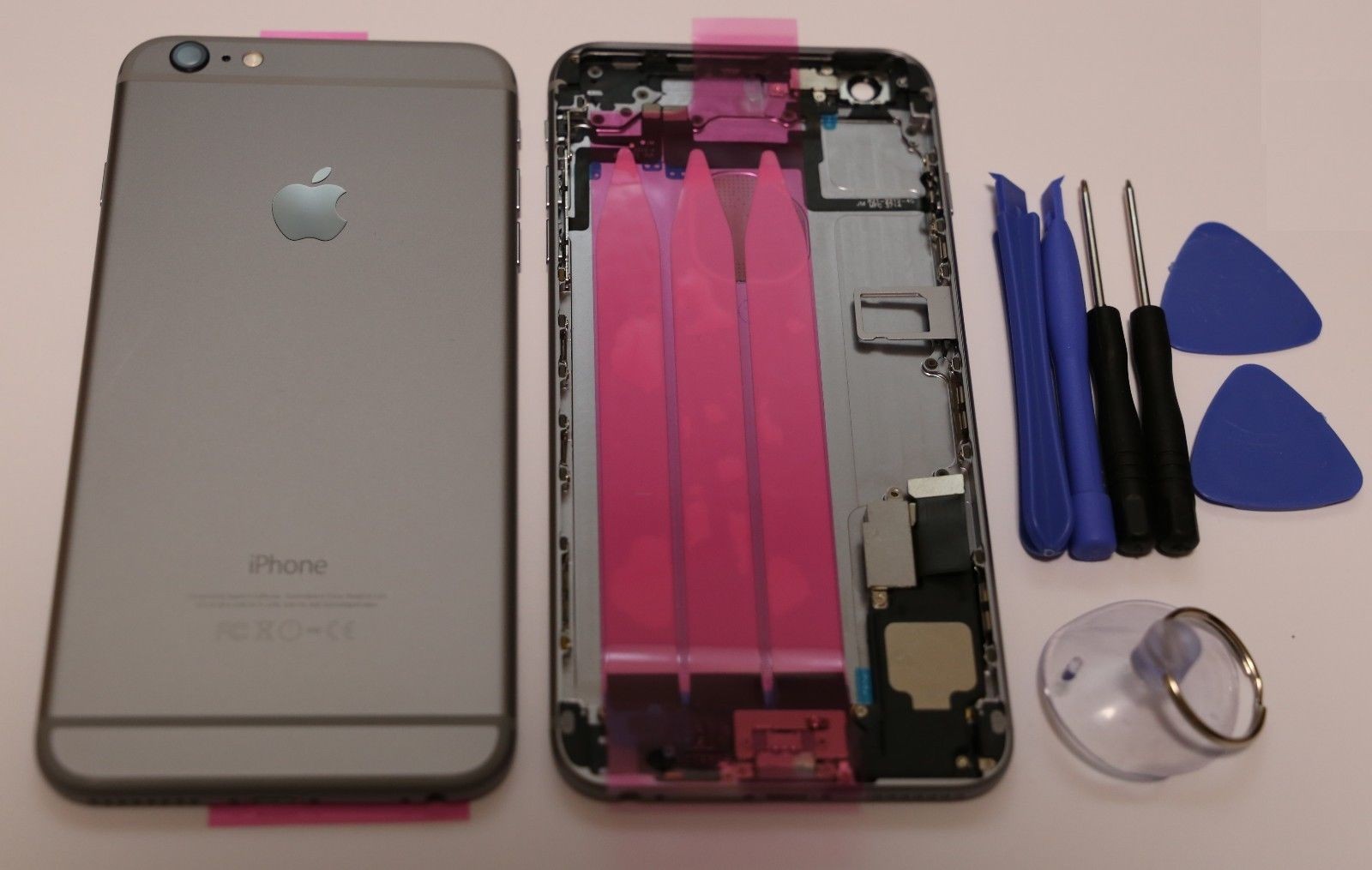 iPhone 6 Plus Backcover Gehäuse Grau Vormontiert
