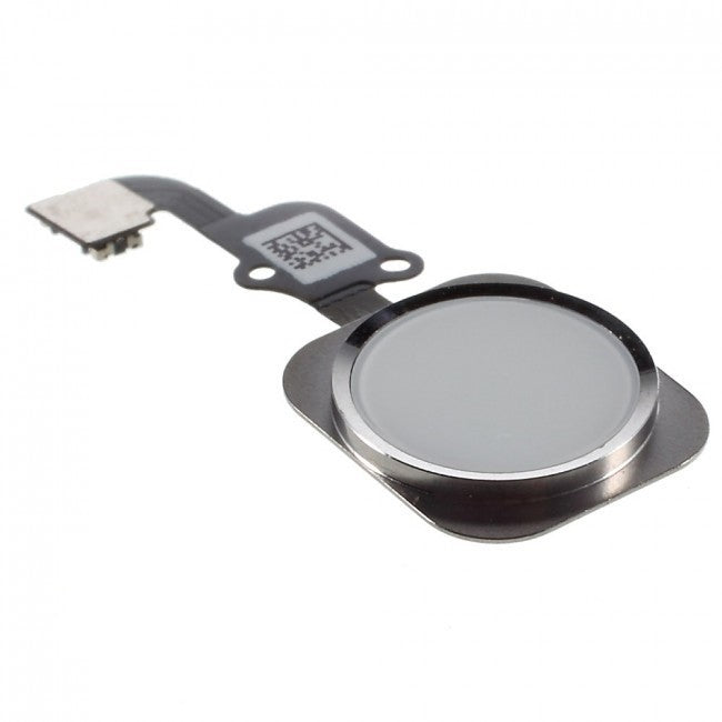 iPhone 6S Home Button Flexkabel + Home Button - Weiss / Silber