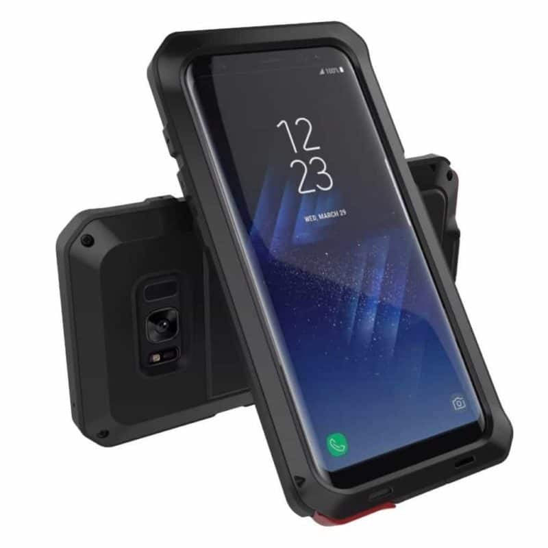 POWERFUL 360° Alu Hülle G955F Galaxy S8 Plus Schwarz