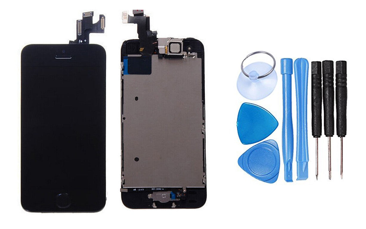 iPhone 5S LCD AAA VOLL VORMONTIERT Schwarz