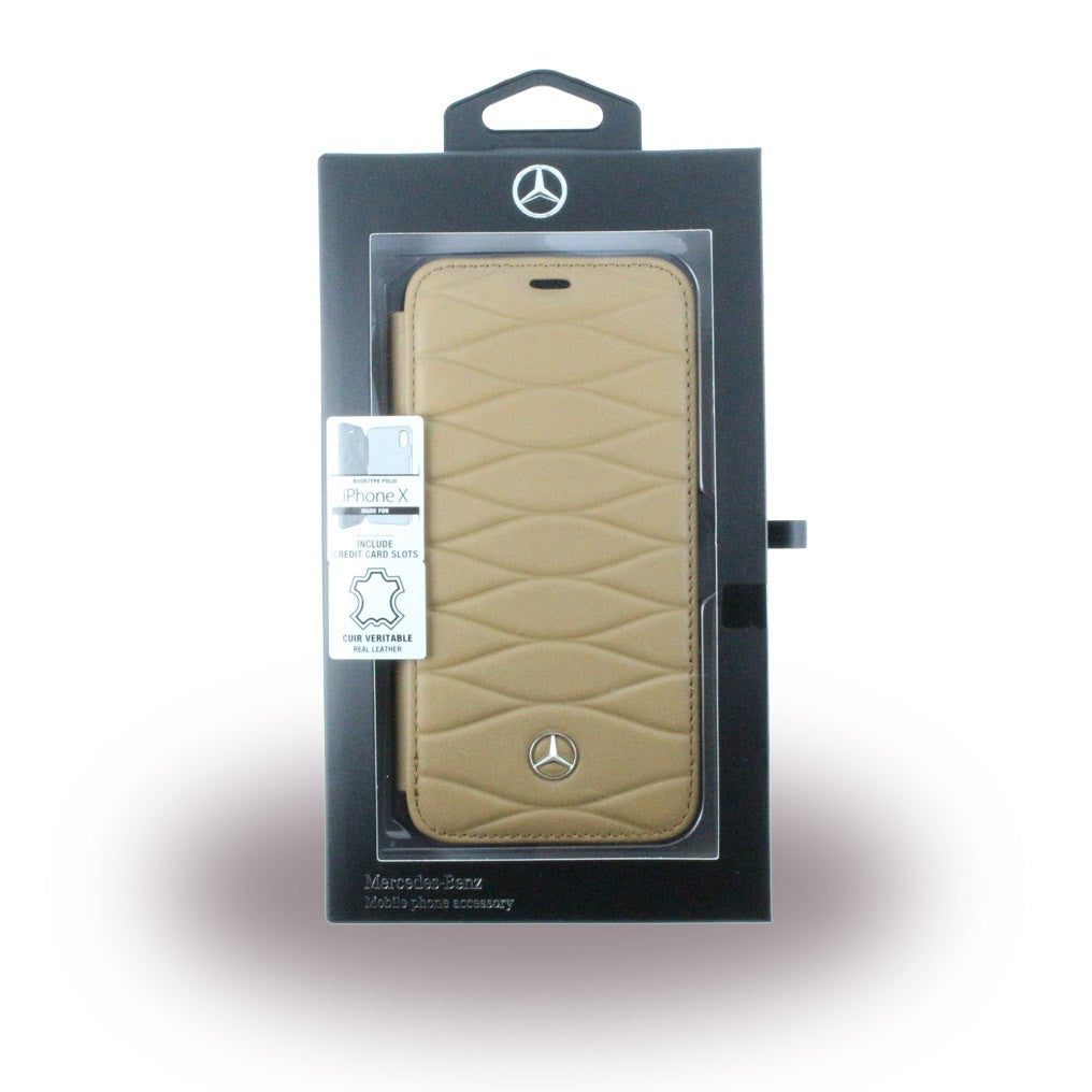 Mercedes Benz - Pattern III - Leder Book Cover - Apple iPhone X