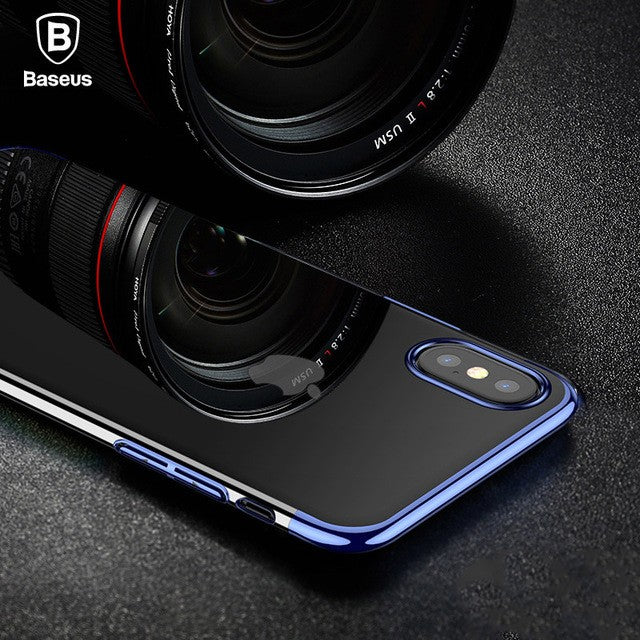 Baseus Silikon Hülle iPhone X Blau