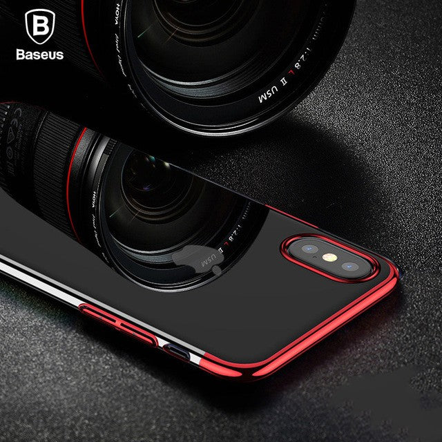 Baseus Silikon Hülle iPhone X Rot