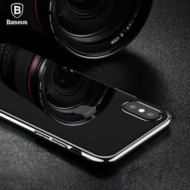 Baseus Silikon Hülle iPhone X Schwarz