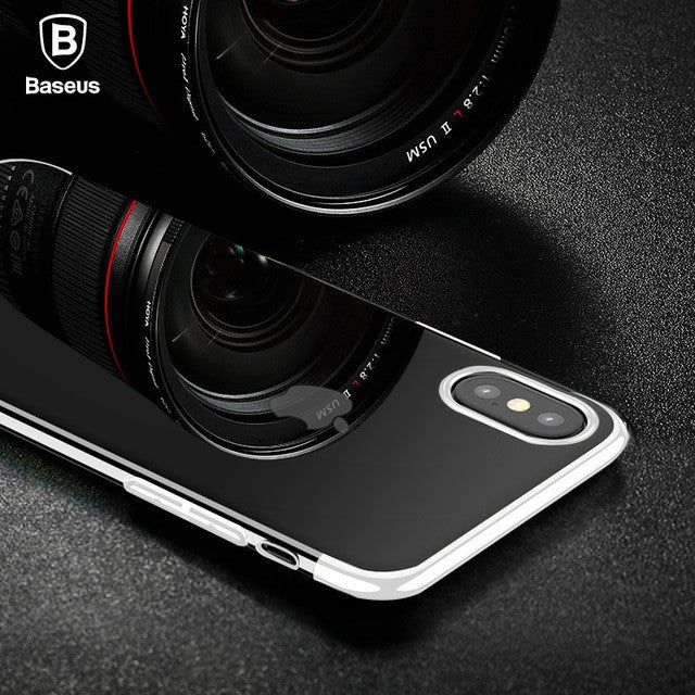 Baseus Silikon Hülle iPhone X Weiss