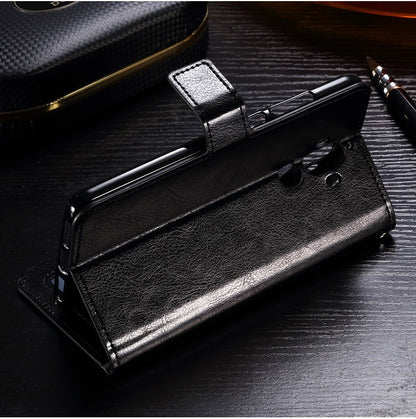 Schwarz Book Leder Tasche Huawei Mate 9