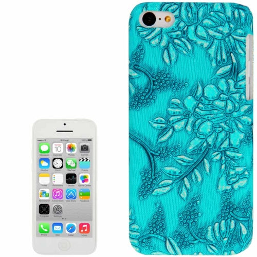 Türkis Blumen Hülle Hard Case iPhone 5C