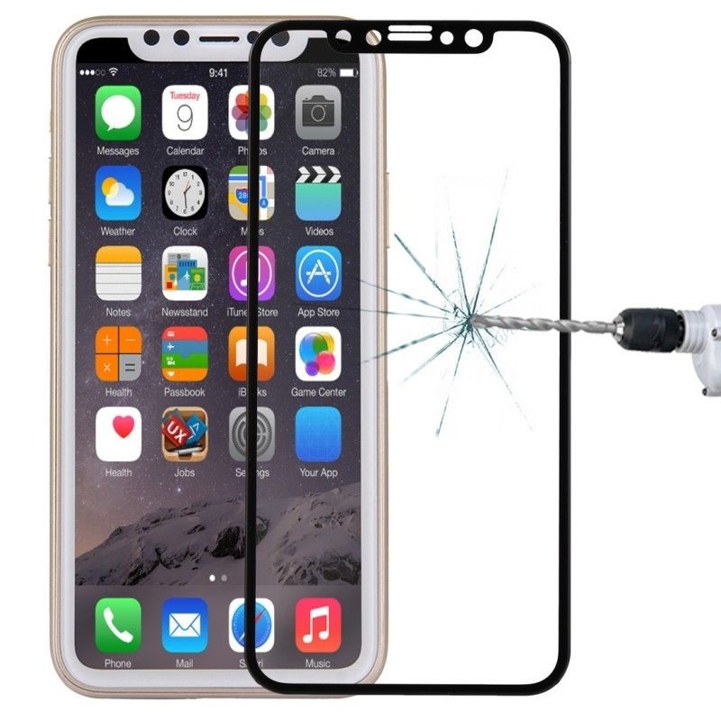 Curved Panzerglas 4D Schwarz iPhone X