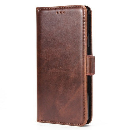iPhone X Braun Book Leder Tasche