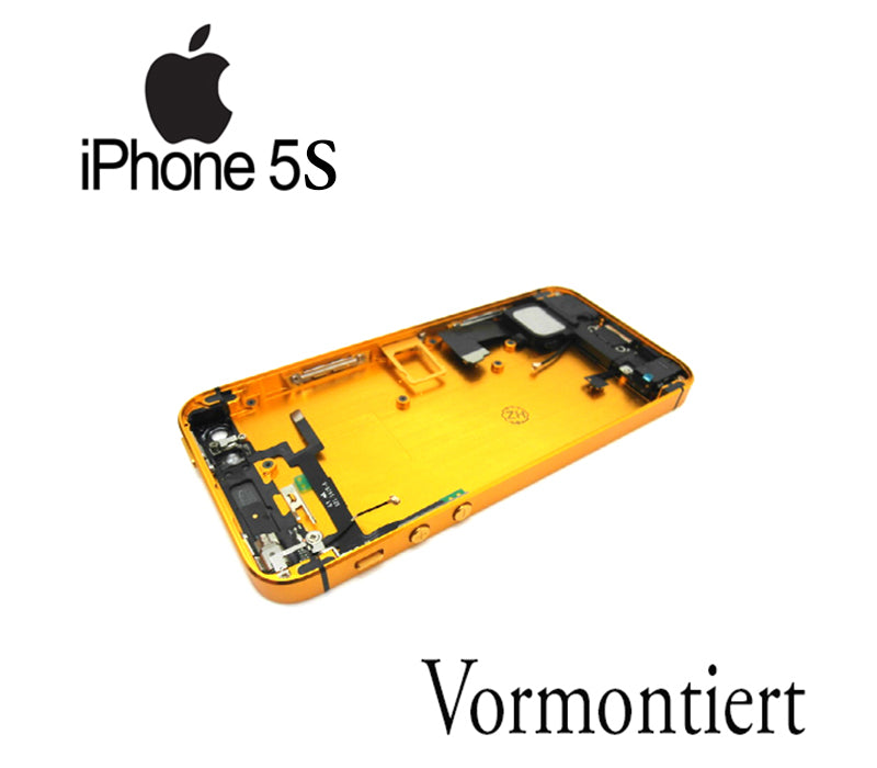 iPhone 5S Umbauset Backcover Middle Frame Akkudeckel Gold