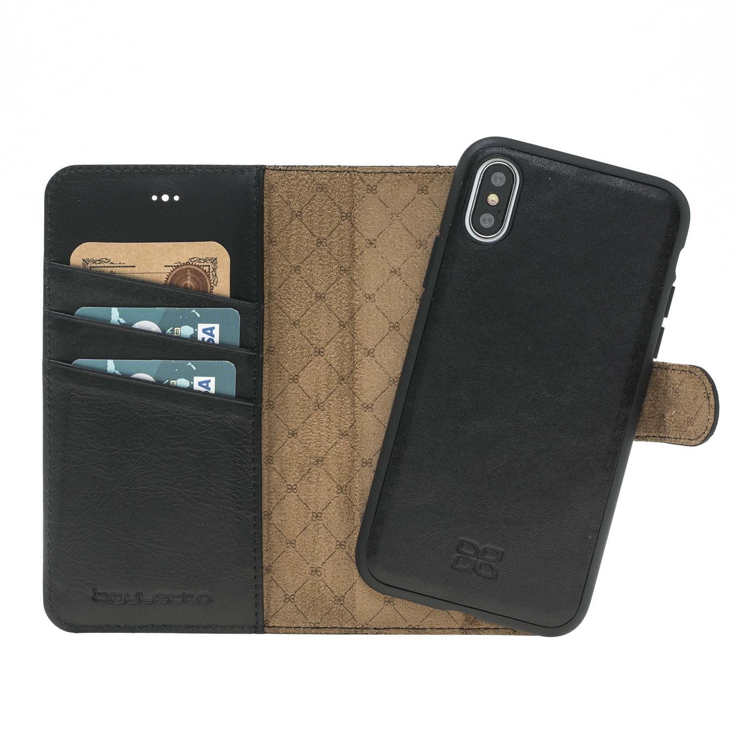 Bouletta Echt Leder Magic Wallet iPhone X Schwarz