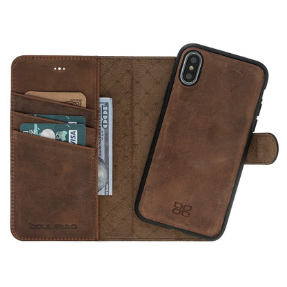 Bouletta Echt Leder Magic Wallet iPhone X Braun