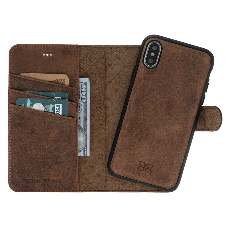 Bouletta Echt Leder Magic Wallet iPhone X Braun