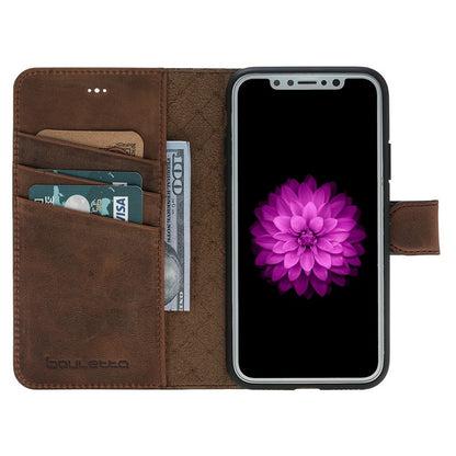 Bouletta Echt Leder Magic Wallet iPhone X Braun