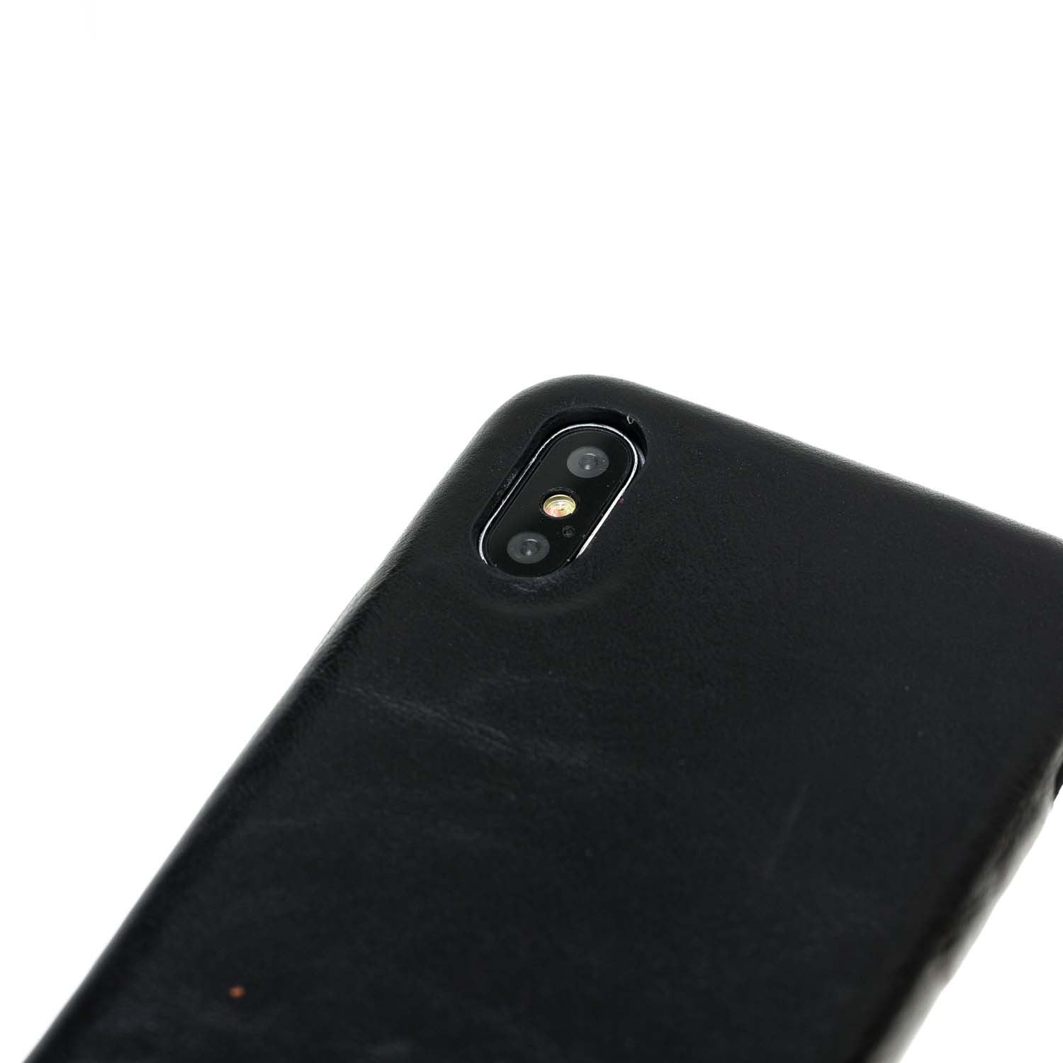 Bouletta Echt Leder Case iPhone X Ultra Cover Schwarz