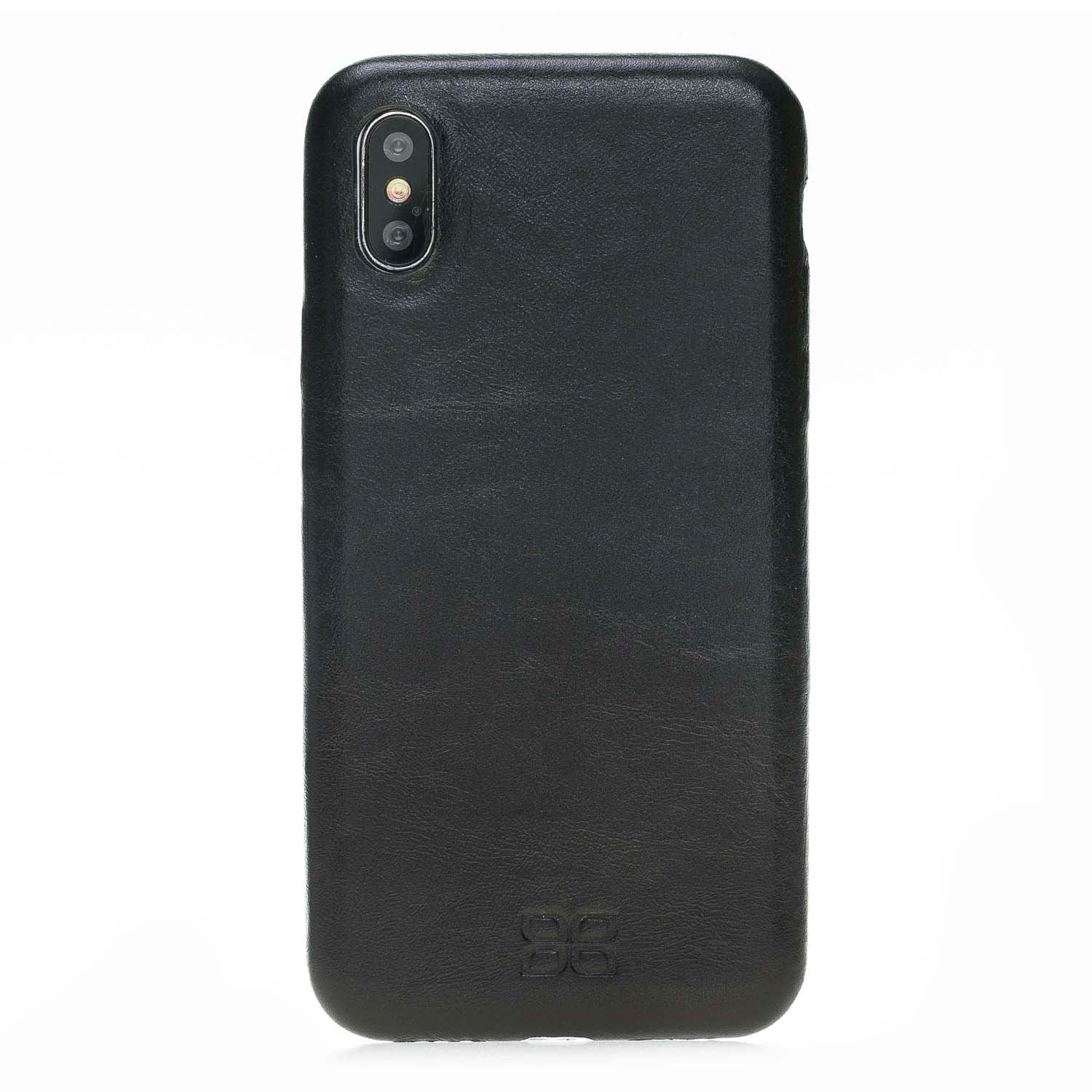 Bouletta Echt Leder Case iPhone X Ultra Cover Schwarz