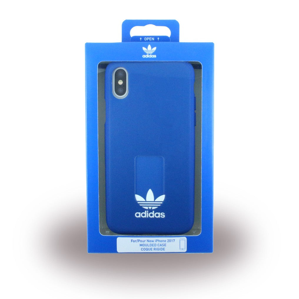 Adidas - Moulded - Kunstleder Hardcover - Apple iPhone X Blau