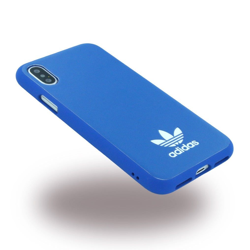 Adidas - Moulded - Kunstleder Hardcover - Apple iPhone X Blau