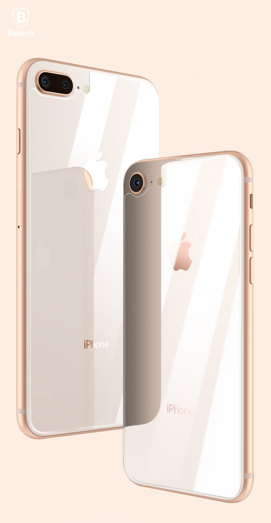 Baseus Panzerglas Rückseite Phone 8 Plus