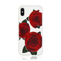 Faceplate Guess Flower Desire für Apple iPhone X Transparent