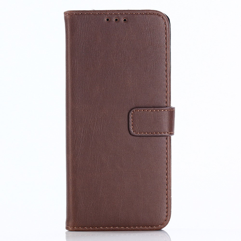 Leder Book Case Etui Galaxy S9 Braun