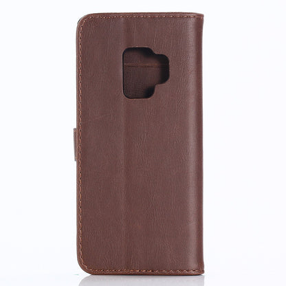 Leder Book Case Etui Galaxy S9 Braun