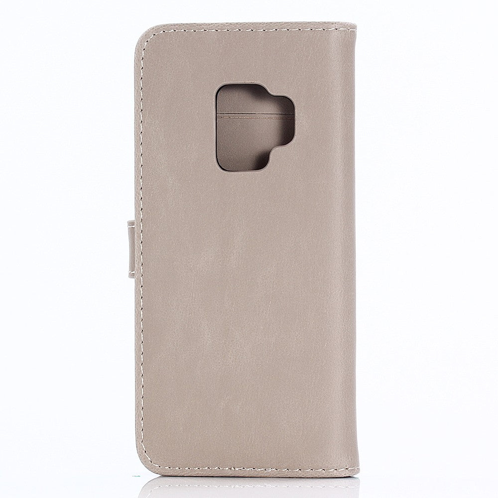 Leder Book case Etui Galaxy S9 Beige