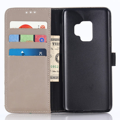 Leder Bookcase Etui Galaxy S9 Plus Beige
