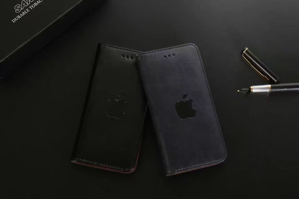 Leder Book Wallet Case Etui iPhone X Blau