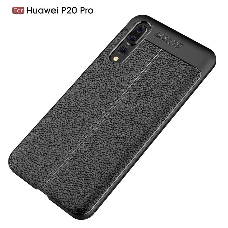 Huawei P20 Pro Luxushülle Leder Backcover Schwarz