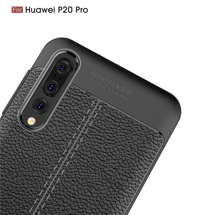 Huawei P20 Pro Luxushülle Leder Backcover Schwarz