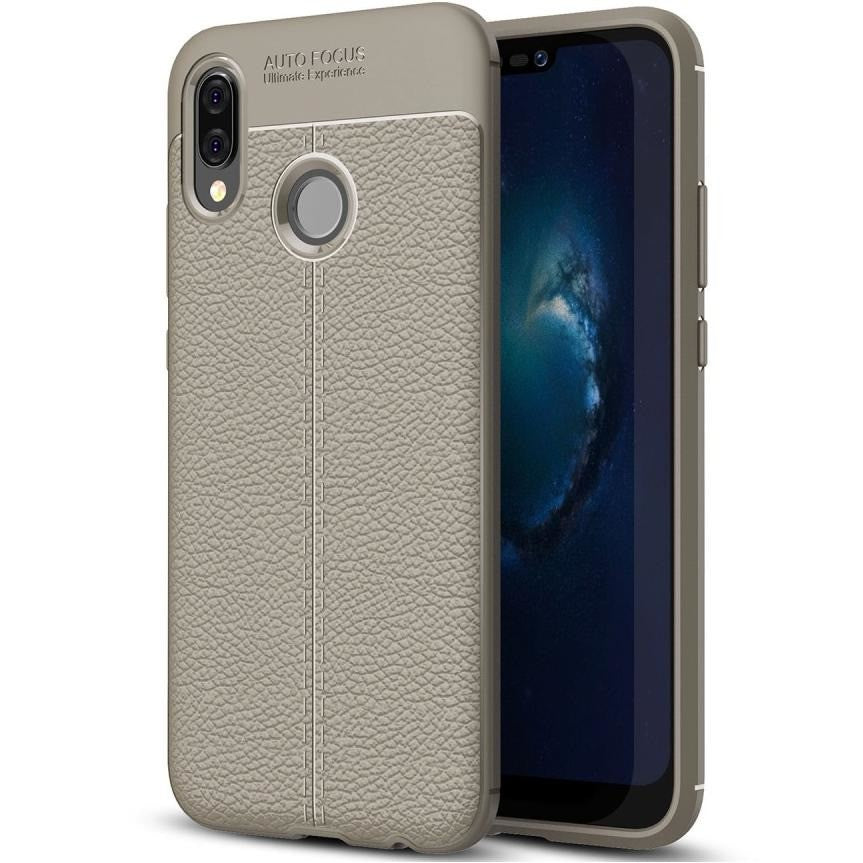 Huawei P20 Lite Luxushülle Leder Backcover Beige