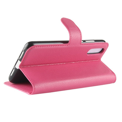 Leder Book Case Etui Huawei P20 Rosa