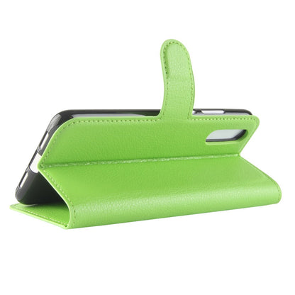 Leder Book Case Etui Huawei P20 Grün