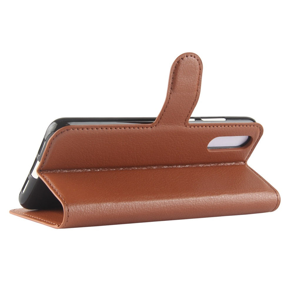 Leder Book Case Etui Huawei P20 Pro Braun