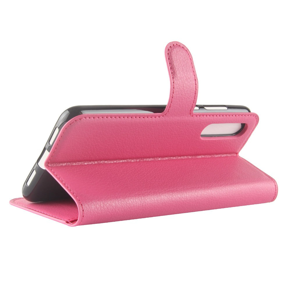 Leder Book Case Etui Huawei P20 Pro Rosa