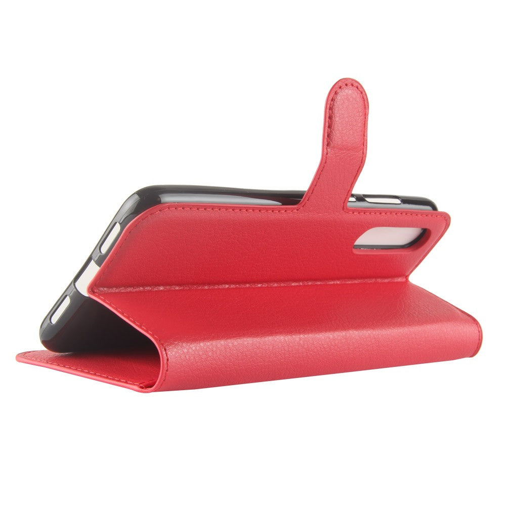 Leder Book Case Etui Huawei P20 Pro Rot