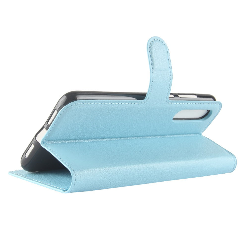 Leder Book Case Etui Huawei P20 Pro Blau