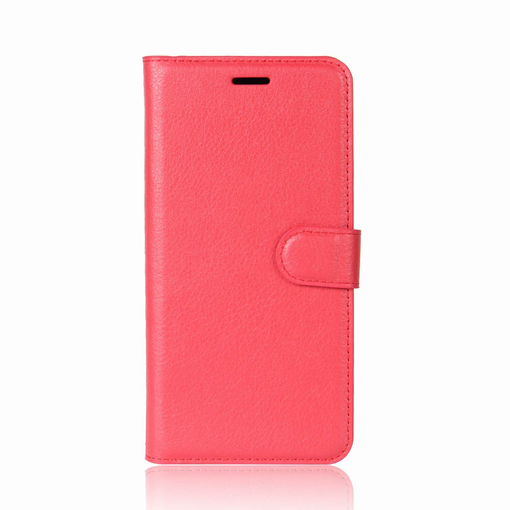 Leder Book Case Etui Huawei P20 Lite Rot