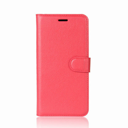 Leder Book Case Etui Huawei P20 Lite Rot
