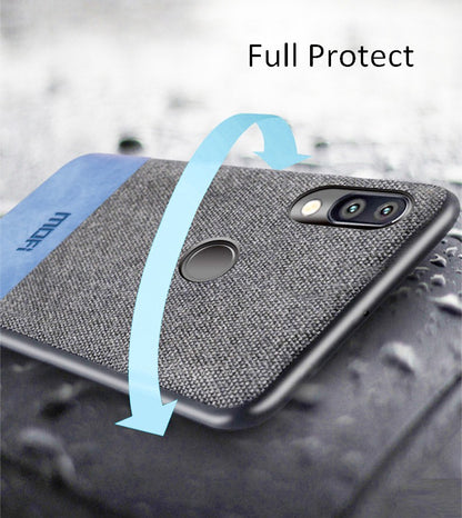 MOFI Huawei P20 LITE Silikon Stoff Leder Hülle