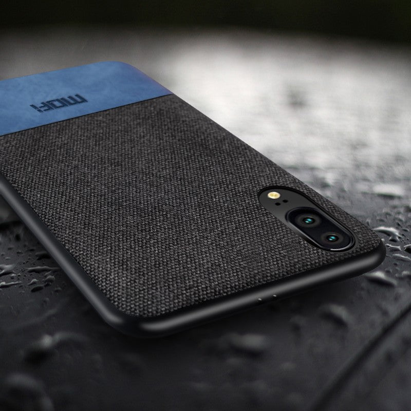 MOFI Huawei P20 Silikon Stoff Leder Hülle