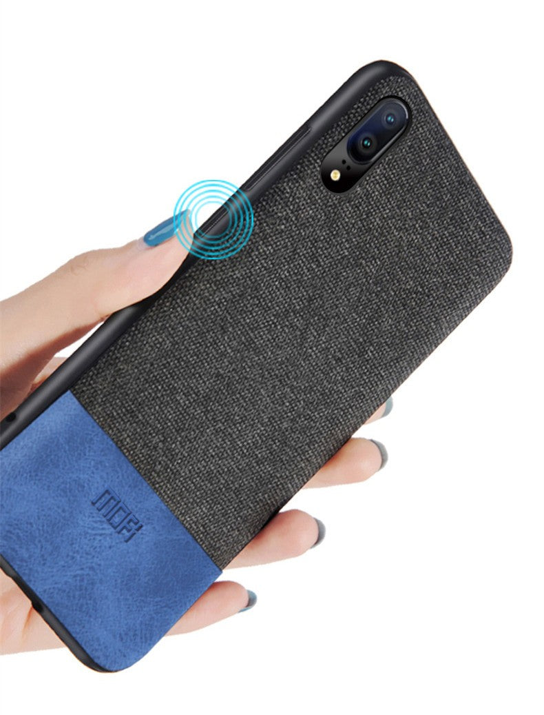 MOFI Huawei P20 Silikon Stoff Leder Hülle