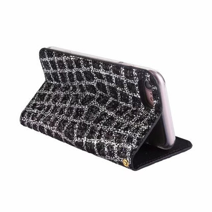 Bling Glitzer Book Case Hülle iphone 7 Plus, 8 Plus Schwarz