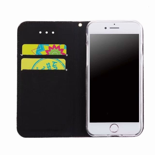 Bling Glitzer Book Case Hülle iphone 7 Plus, 8 Plus Schwarz