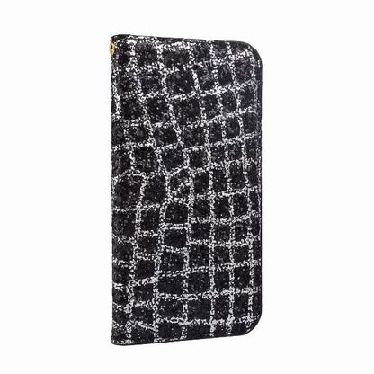 Bling Glitzer Book Case Hülle iphone 7 Plus, 8 Plus Schwarz