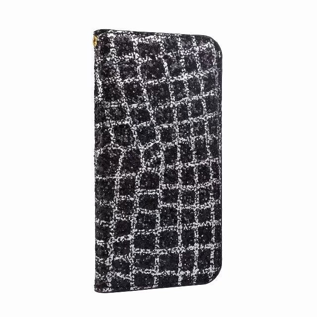 Bling Glitzer Book Case Hülle iphone 7 Plus, 8 Plus Schwarz