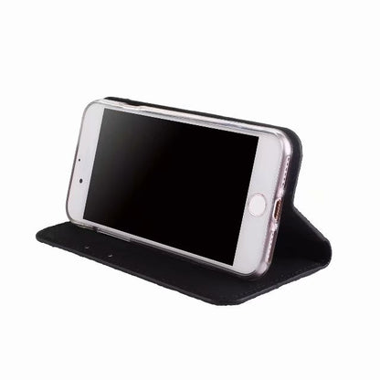 Bling Glitzer Book Case Hülle iphone 7 Plus, 8 Plus Schwarz